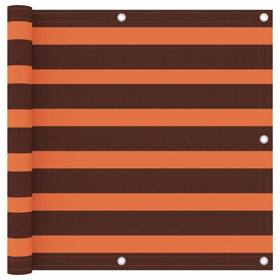 vidaXL Toldo para balcón tela oxford naranja y marrón 90x500 cm