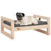 vidaXL Cama para perros madera maciza de pino 65,5x50,5x28 cm