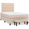 vidaXL Cama box spring con colch&oacute;n cuero sint&eacute;tico capuchino 120x190cm
