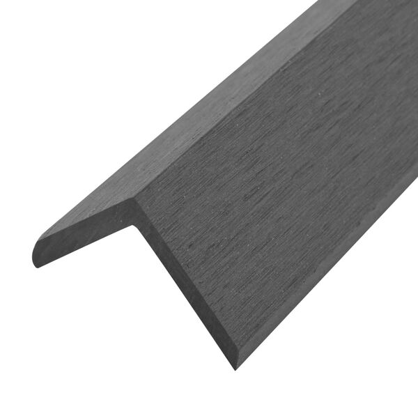 vidaXL Molduras angulares 5 uds WPC gris 170 cm