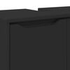 vidaXL Armario para lavabo de ba&ntilde;o con estante Negro 60 x 30 x 60 cm