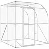 vidaXL Gallinero Plateado 200 x 200 x 215 cm Acero Galvanizado