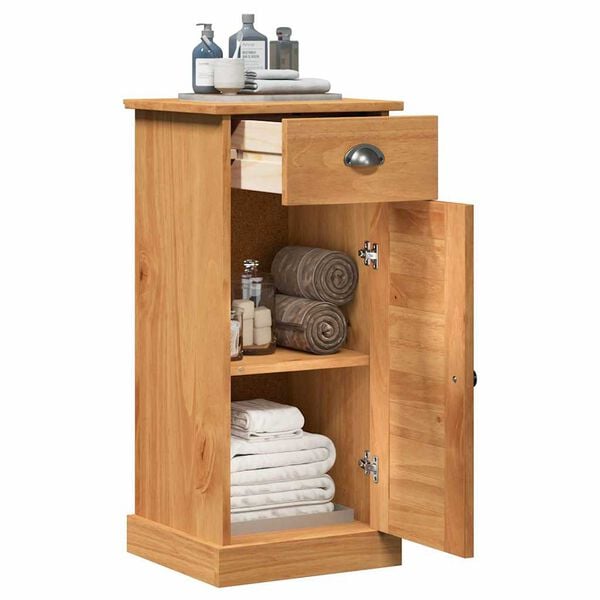 vidaXL Mueble de Cuarto de Ba&ntilde;o con caj&oacute;n VIGO Marr&oacute;n y Marr&oacute;n Miel