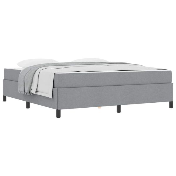 vidaXL Cama tipo Box Spring Gris Claro 180 x 200 cm tela