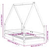 vidaXL Estructura de cama para niños madera maciza de pino 80x160 cm