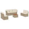 vidaXL Juego de sof&aacute;s de jard&iacute;n con cojines beige 8 pzas rat&aacute;n PE