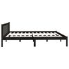 vidaXL Estructura de cama sin colchón madera maciza negro 200x200 cm