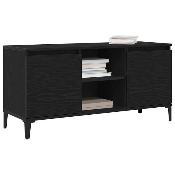 vidaXL Gabinete de TV Roble Negro 102 x 35 x 50 cm