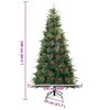vidaXL Árbol de Navidad artificial con ramas articuladas Verde 240 cm
