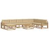 vidaXL Conjunto de sof&aacute;s de exterior 9 pcs y Beige