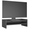vidaXL Soporte para monitor madera maciza de pino gris 50x24x16 cm