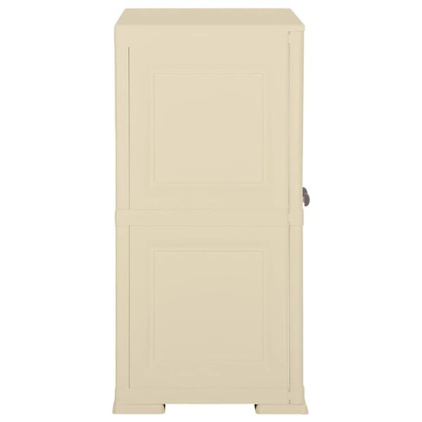 vidaXL Armario de plástico diseño madera blanco angora 79x43x85,5 cm