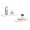 vidaXL Estante flotante de pared 2 uds MDF blanco brillo 50x23x3,8 cm
