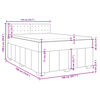 vidaXL Cama box spring con colch&oacute;n tela gris claro 140x190 cm