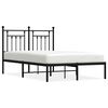vidaXL Estructura cama sin colch&oacute;n con cabecero metal negro 120x190 cm
