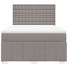 vidaXL Cama box spring con colch&oacute;n tela gris taupe 140x190 cm
