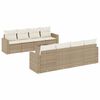 vidaXL Set de sof&aacute;s de jard&iacute;n 9 pzas con cojines rat&aacute;n sint&eacute;tico beige