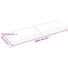 vidaXL Tablero mesa madera tratada borde vivo marrón 160x50x(2-6) cm