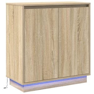 vidaXL Aparador LED Roble Sonoma 71 x 34,5 x 75 cm