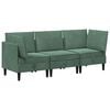 vidaXL Juego de muebles de sal&oacute;n 3 uds. Verde Mar Terciopelo