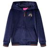 vidaXL Chaqueta infantil con capucha azul marino 92