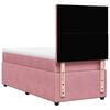 vidaXL Cama box spring con colch&oacute;n terciopelo rosa 80x200 cm