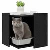 vidaXL Cub&iacute;culo para caja de arena de gato Roble negro 53 x 53 x 51 cm