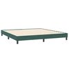 vidaXL Cama box spring con colch&oacute;n y LED terciopelo verde oscuro 200x210 cm