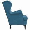 vidaXL Sill&oacute;n de terciopelo azul