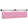 vidaXL Cabecero colgante Rosa Tela