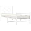 vidaXL Estructura cama sin colch&oacute;n con estribo metal blanco 80x200 cm