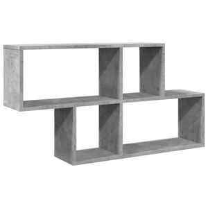 vidaXL Estante de pared madera ingenier&iacute;a gris hormig&oacute;n 100x20x53 cm
