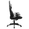 vidaXL Silla de gaming de cuero sint&eacute;tico negro y blanco