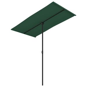 vidaXL Sombrilla de jard&iacute;n con palo de aluminio verde 180x110 cm