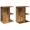 vidaXL Mesitas noche 2 uds madera ingenier&iacute;a envejecida 46,5x29x61 cm