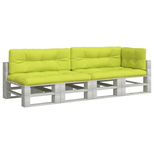 vidaXL Cojines para sof&aacute; de palets 5 unidades tela verde claro