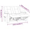 vidaXL Sillón reclinable masaje 2 plazas y portavasos cuero PE marrón