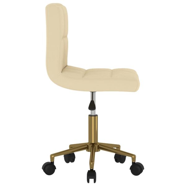 vidaXL Sillas de comedor giratorias 4 unidades terciopelo crema