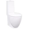 vidaXL Inodoro de cer&aacute;mica con cisterna blanco