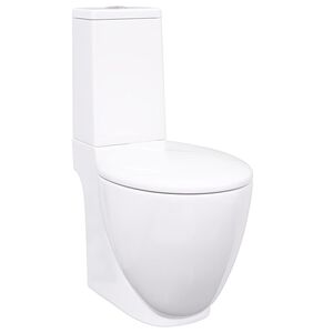 vidaXL Inodoro de cer&aacute;mica con cisterna blanco