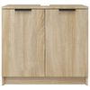 vidaXL Armario de ba&ntilde;o contrachapado roble Sonoma 64,5x33,5x59 cm