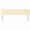 vidaXL Cabeceros crema 200x5x78/88 cm cuero sint&eacute;tico