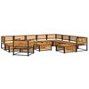 vidaXL Set de sof&aacute;s de jard&iacute;n con cojines 12 pzas madera maciza acacia
