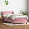 vidaXL Cama box spring con colch&oacute;n terciopelo rosa 80x220 cm