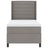 vidaXL Cama tipo Box Spring con colch&oacute;n Taup&eacute; 90 x 190 cm tela