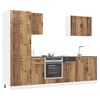 vidaXL Mueble cocina Lucca madera vieja 7 pzas madera contrachapada