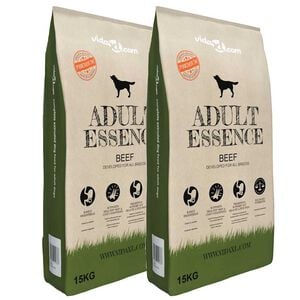 vidaXL Comida seca para perros Adult Essence Beef (2 x 15 kg)