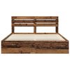 vidaXL Estructura de cama con cabecera Madera vieja 200 x 200 cm