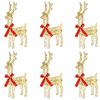 vidaXL Reno de Navidad 6 uds. 240 LED Blanco C&aacute;lido