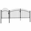 vidaXL Puerta de jard&iacute;n Woerden de acero 1,75x4 m negra